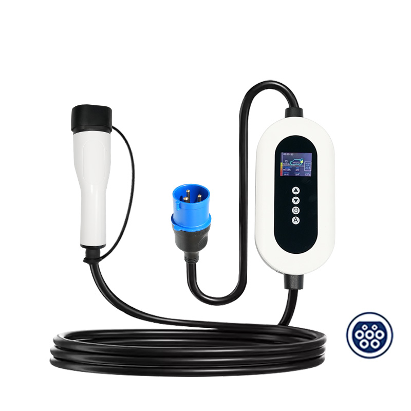 32A European Standard EV Charger with LED Screen