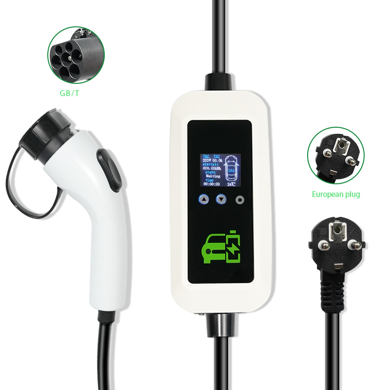 16A Chinese Standard EV Charger with LED Screen