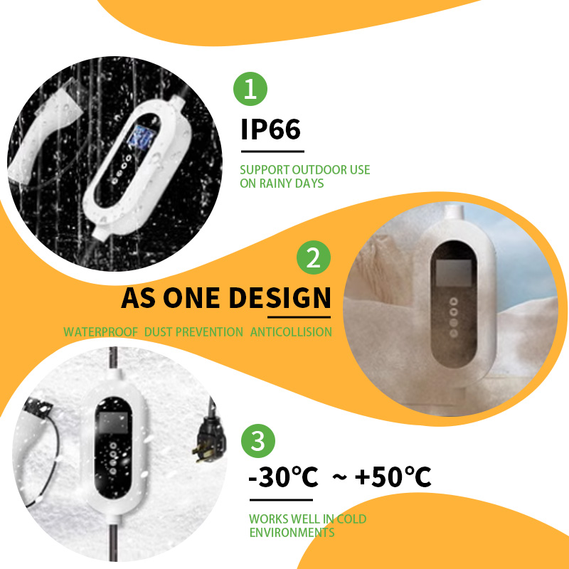 Pengecas EV Standard AS 32A dengan Skrin LED