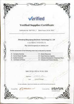 Verified Supplier Certificate