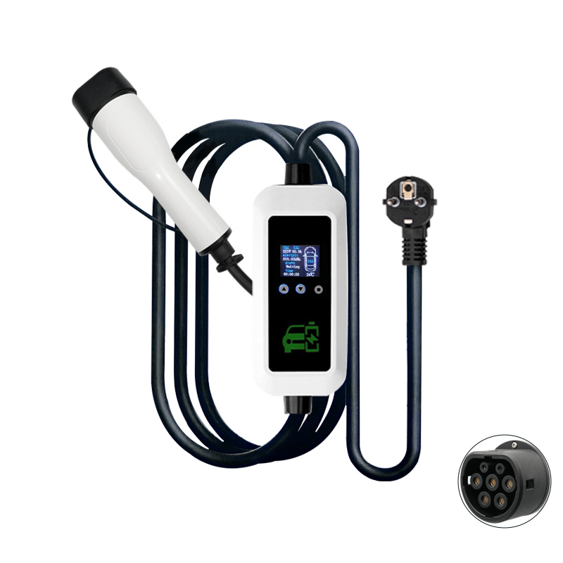 16A European Standard EV Charger with LED Screen