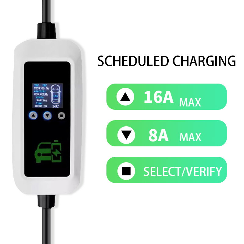 16A US-Standard-Ladegerät für Elektrofahrzeuge mit LED-Bildschirm